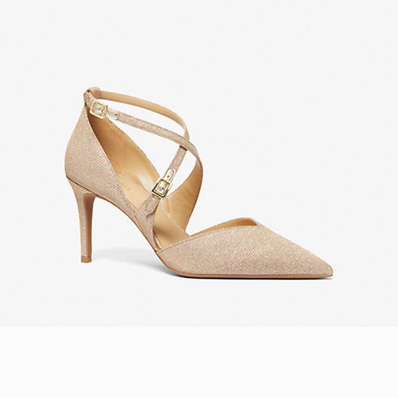 MICHAEL Kors Adela Flex Pump Glitter Chain-Mesh Woman's Heels NIB NWT sz 11M - Picture 1 of 17